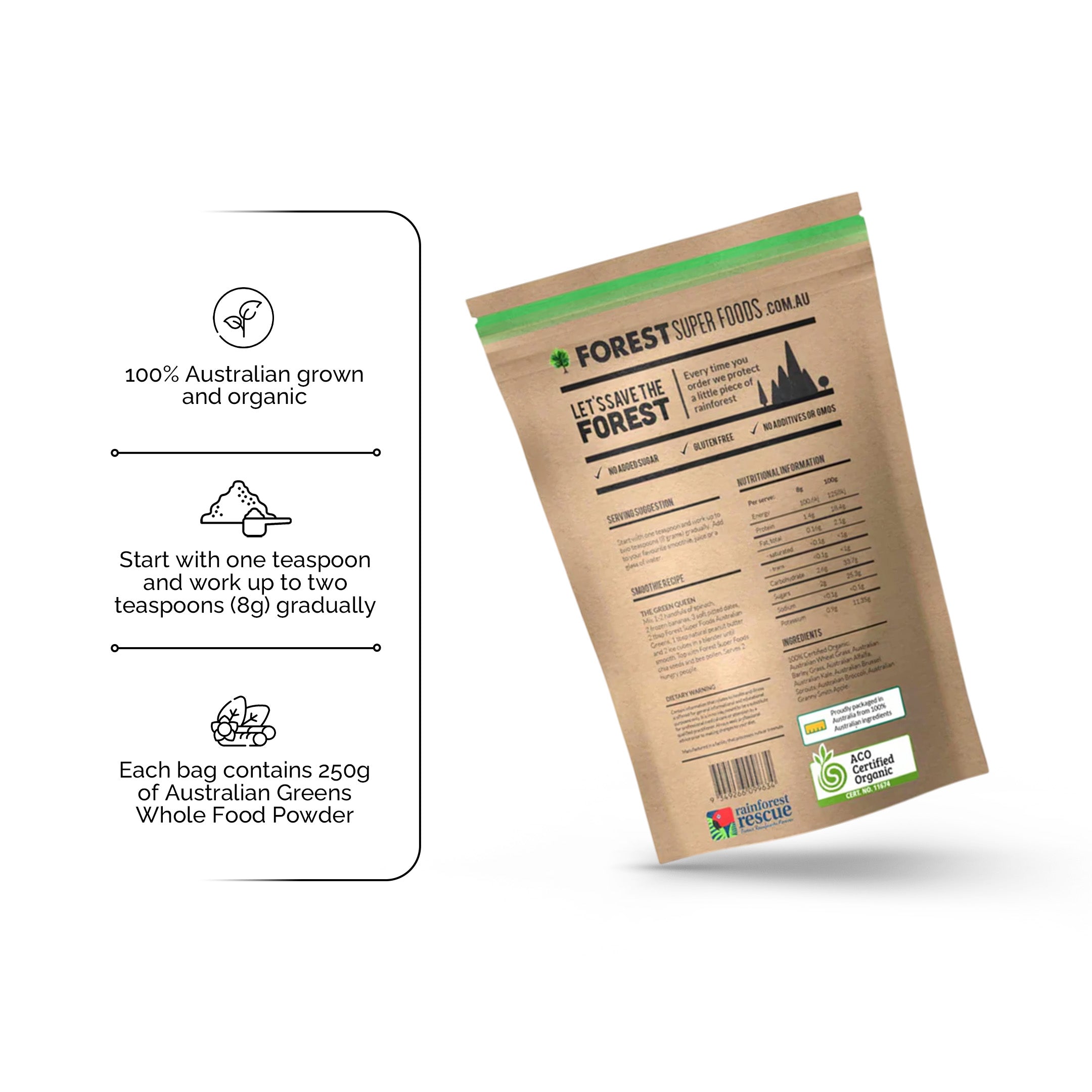 Australian Greens Whole Food Capsules