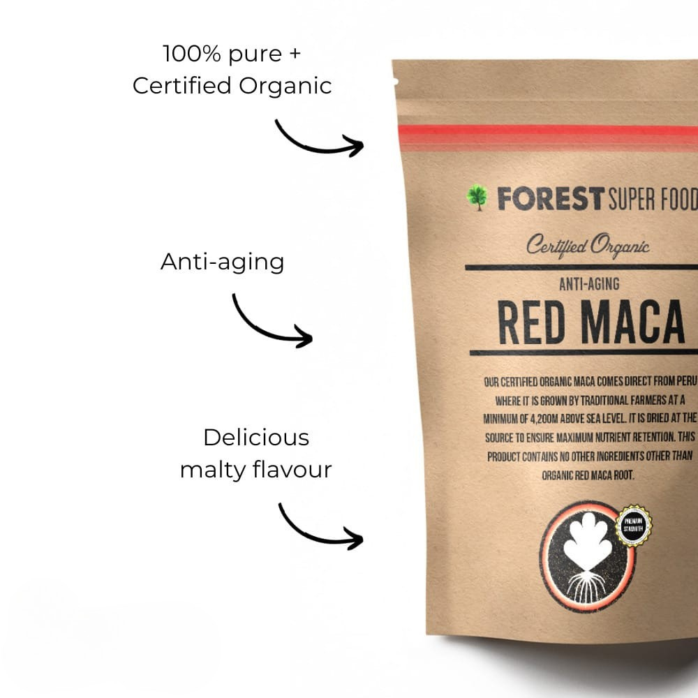 Certified Organic Red Maca Root Powder