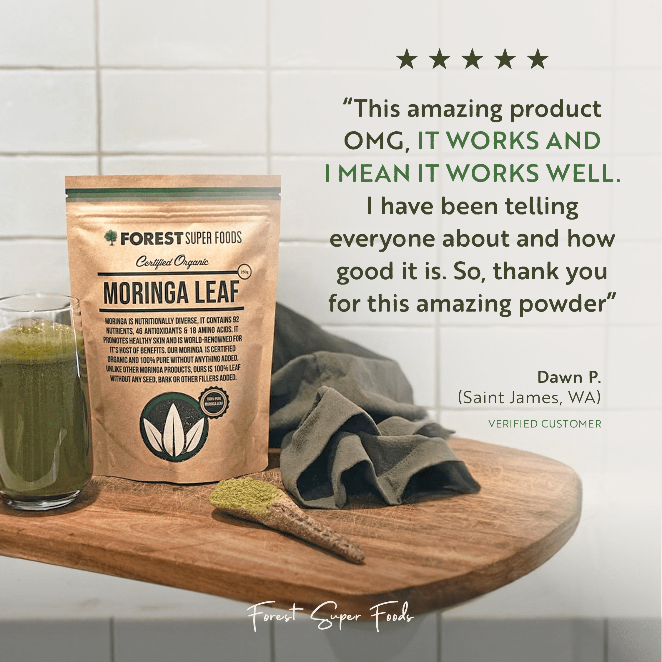 Organic Moringa Leaf Powder