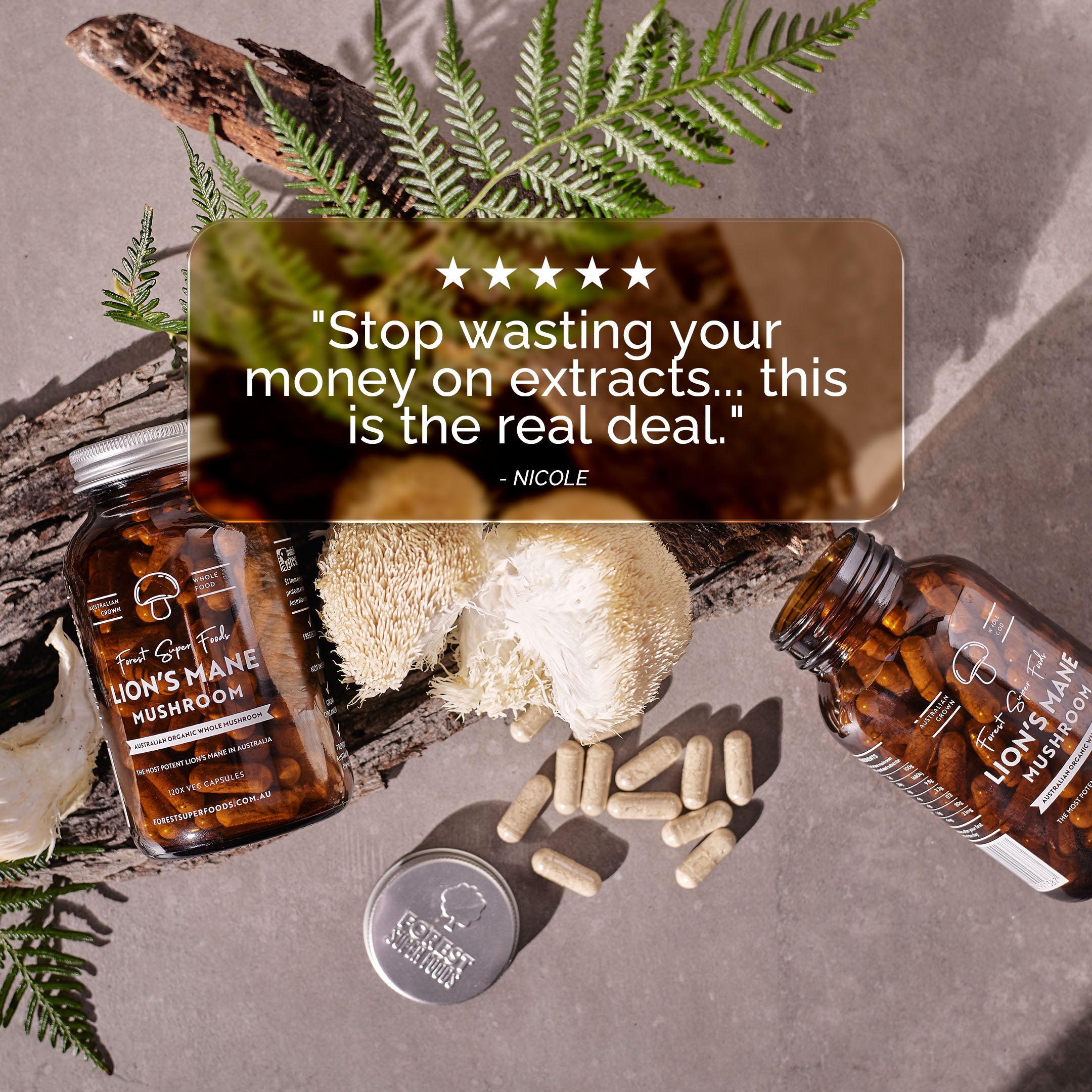 Australian Grown Lions Mane Mushroom Capsules