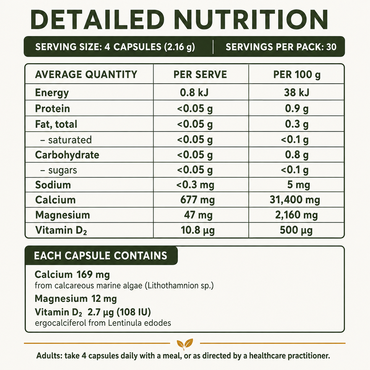 Natural Calcium Capsules