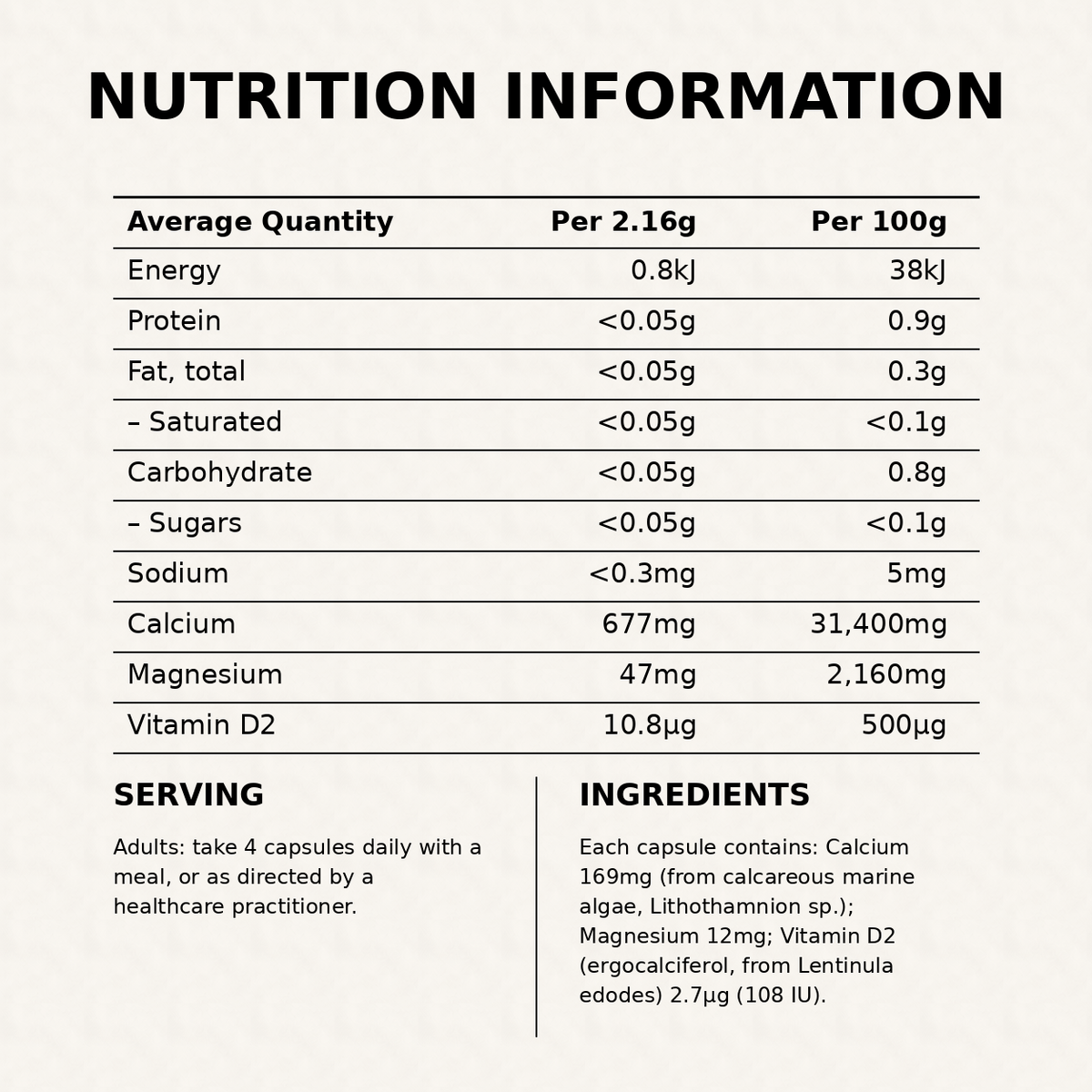 Natural Calcium Capsules
