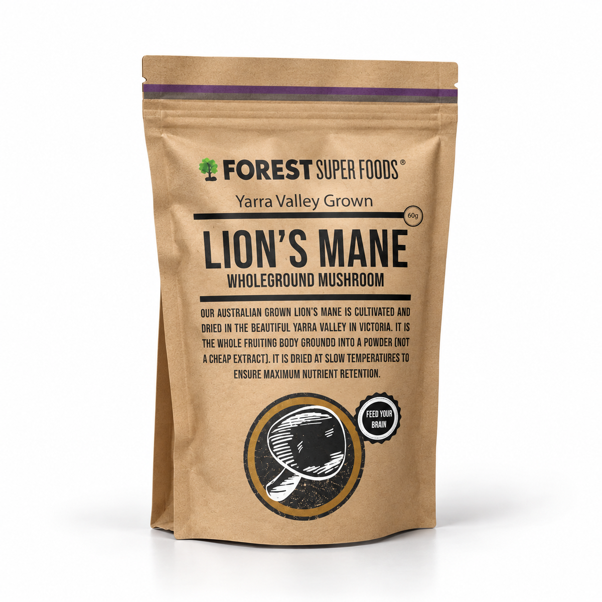Fruiting Body Lions Mane Mushroom Powder