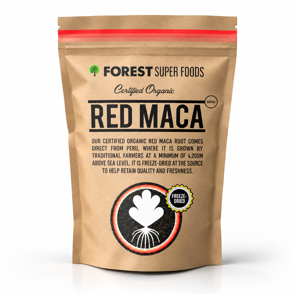 Certified Organic Red Maca Root Capsules